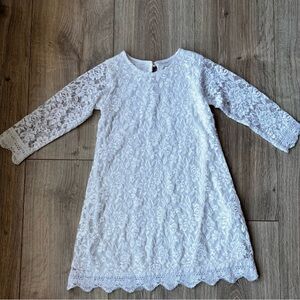 Elegant White Lace Kids Dress size 4 Holiday, Wedding